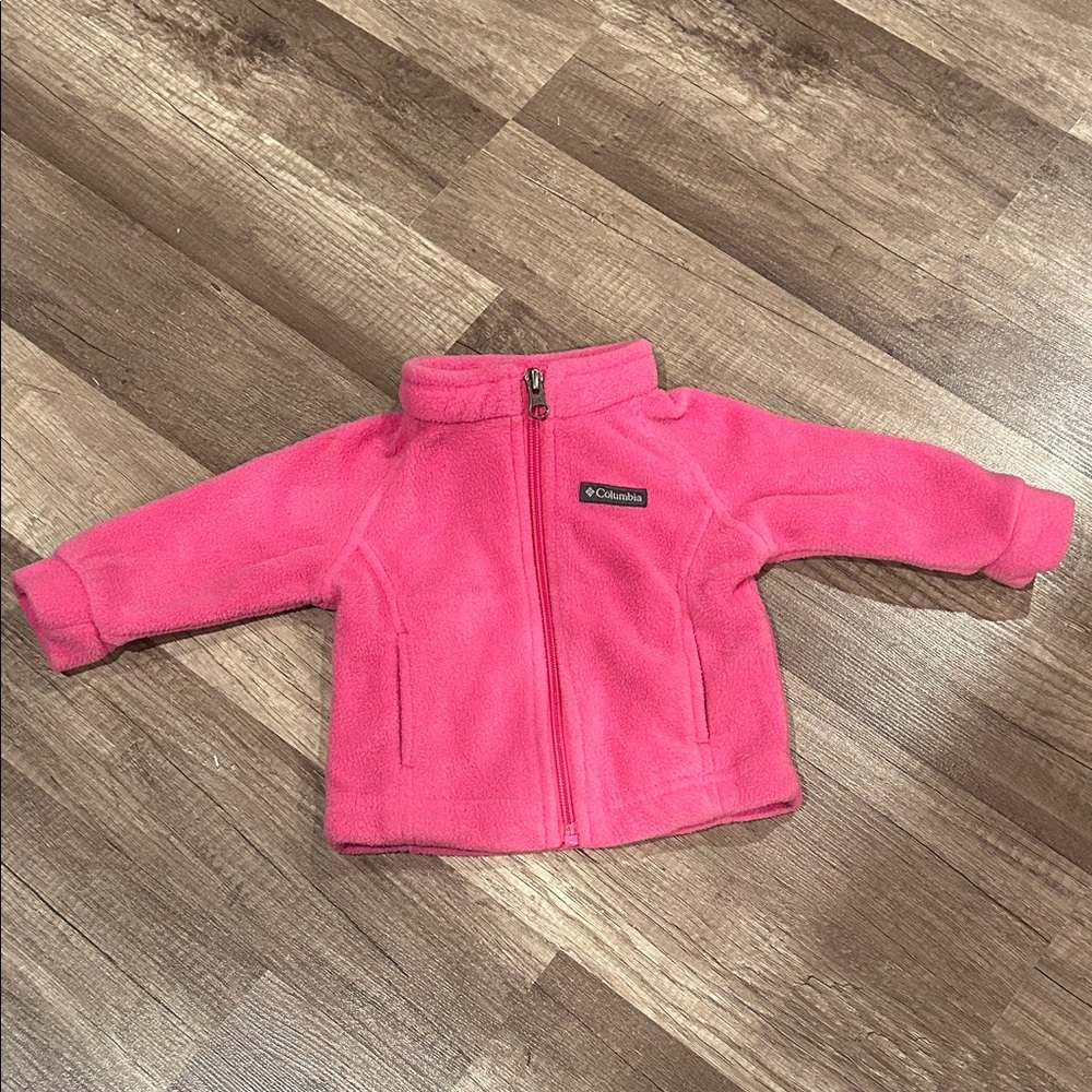 Columbia Vibrant Pink Fleece Jacket Size 3-6 Months